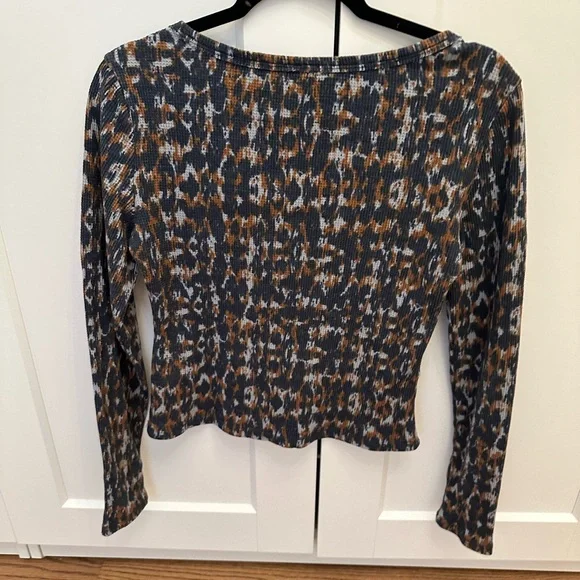 Anthropologie Pilcro Notched Waffle Top - Picture 5 of 5